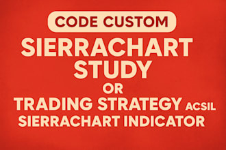 code a custom sierrachart study or trading strategy acsil, sierrachart indicator