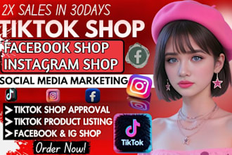 setup and optimize tiktok shop instagram shop facebook shop meta ads setup