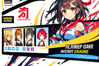 design attractive, eye catchy anime banner, header or profile