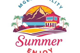 design modern resort logo in illustrator