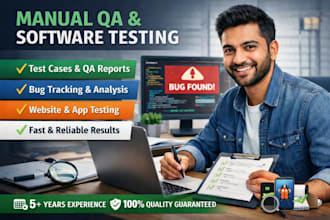 do software testing, QA testing, manual testing for web and mobile apps