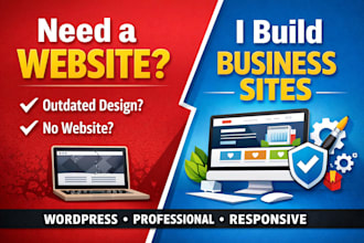 create a professional wordpress business website or landing page