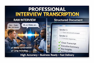 provide accurate interview transcription with clean formatting