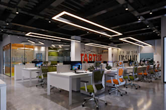 create functional office and commercial interior design