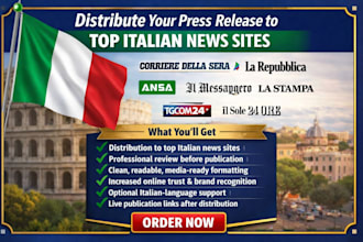 distribute your press release to top italian news sites
