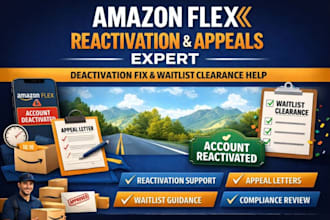help for amazon flex reactivation, appeals, deactivation fix, waitlist clearance