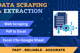 do accurate data extraction, web scraping and PDF to excel