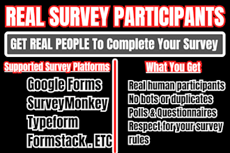 get real survey participants for your online feedback forms and polls