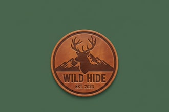 design a premium and stylish leather logo for your brand