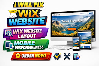do wix website optimization, wix website mobile responsiveness and fix layout