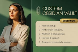 set up and customize your obsidian vault for pkm, second brain, and productivity