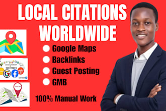 do local business SEO listing citation google map backlinks directory submission