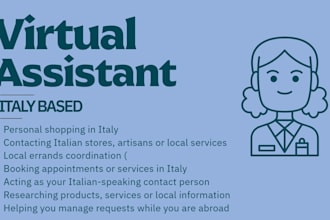 be your trusted personal assistant in italy for shopping and local support