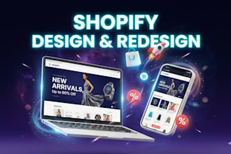 design a modern ecommerce shopify UI UX or redesign in figma