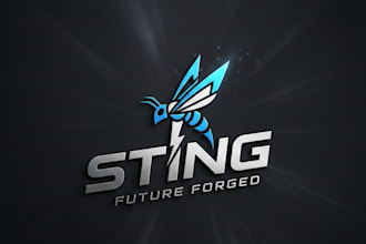 design a sharp and impactful sting logo for your brand