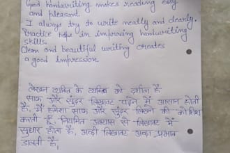 do neat professional hand writing  work