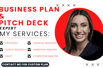 write a winning business plan, proposal, and pitch deck
