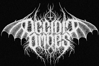 create death metal, deathcore, black metal logo for your band