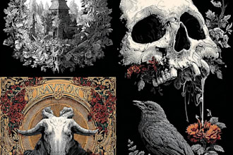 draw detailed illustration dark art