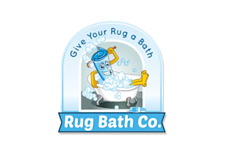 design best quality cleaning and rug bath company logo