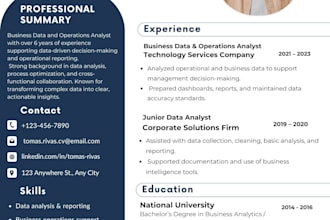 design a modern and aesthetic canva resume