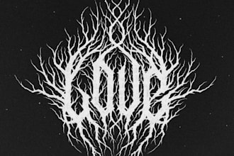 draw metal, brutal, death metal logo for your band