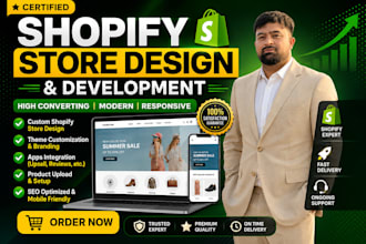 clone, build, redesign, design shopify website or  design shopify store
