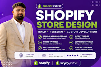 clone, build, redesign, design shopify website or  design shopify store