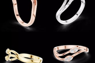 elegant 3d cad jewelry model design, ring, necklace, bracelets for 3d printing