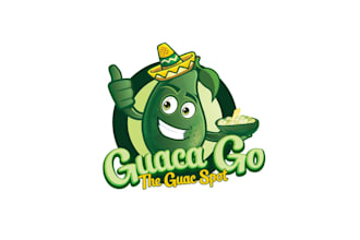 design modern mascot cartoon logo for a food restaurant