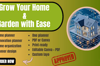 design home renovation and  interior, garden planner, home organization planners