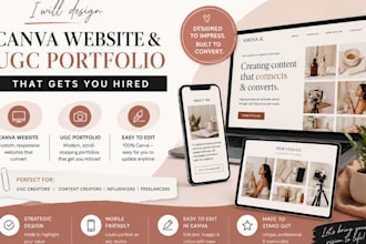 design canva website, canva landing page, redesign canva ugc portfolio website