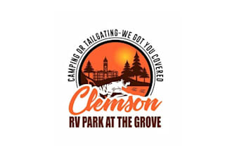 design colorful high end rv park campground logo