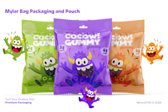 design mylar bag and stand up pouch packaging