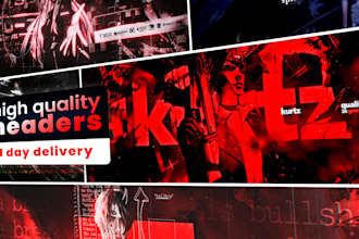 design a unique, high impact header for creators and brands