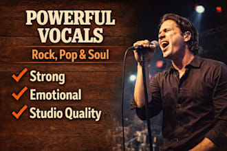 record powerful rock, pop and soul vocals for your song