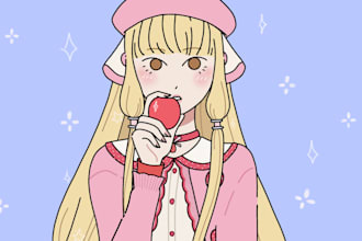 personaje, busto y cuerpo medio estilo anime