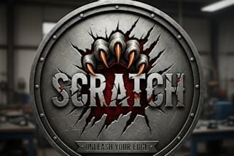 design a bold and edgy scratch logo for your brand