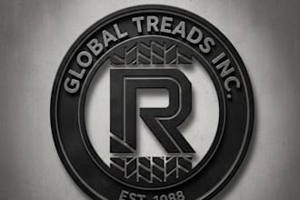 design a strong and professional rubber company logo for your brand