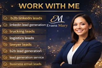 generate b2b linkedin leads trucking leads and lawyer leads servics