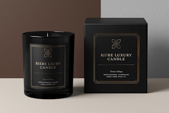 do candle label and product label design
