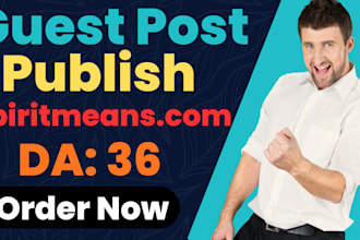 publish a real guest post on spiritmeans com with dofollow backlinks