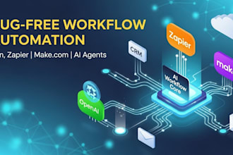 build ai automation business workflows using make, zapier, and openai