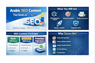 write high quality arabic SEO content that ranks on google