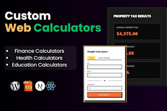 build fast, SEO friendly custom calculators and web tools