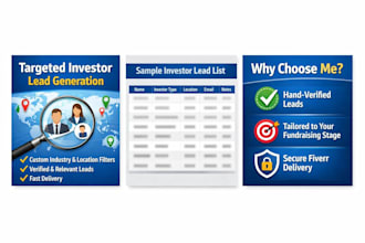 find targeted investor leads by industry and location