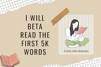 beta read the first 5k words of your novel