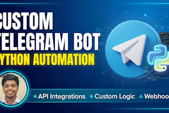 develop a custom python telegram bot for automation