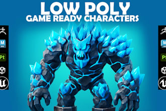 create optimized low poly characters for real time games