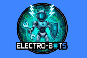 draw create electronics mascot logo design with unlimited review